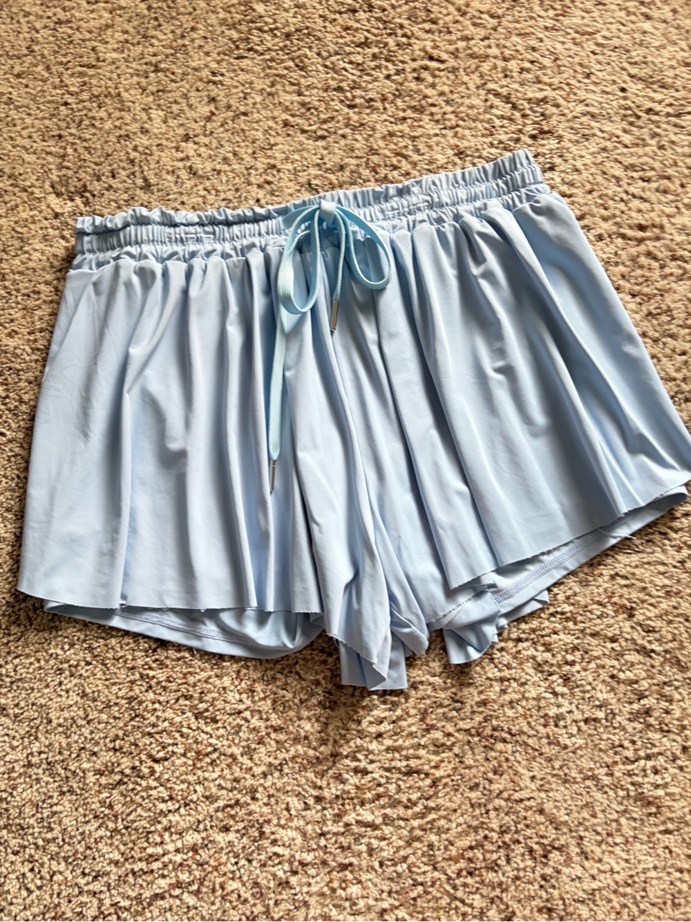 Drawstring Layered Shorts - Picture 2 of 4